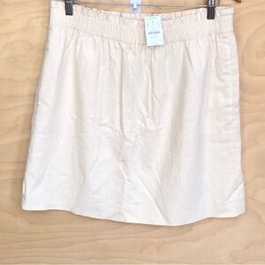 NWT J. Crew Paperbag Waist Beige Mini Skirt Womens Sz 12.